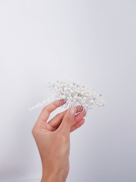 Celeste -Accesoriu pentru par elegant -, Accesoriu cu perle și cristale [4]