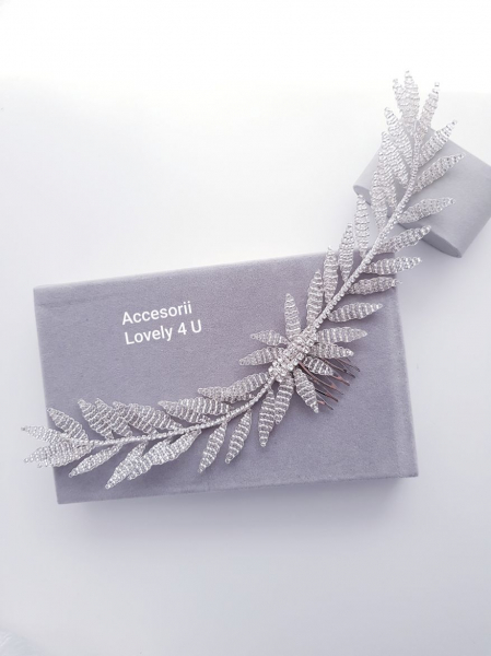 ACCESORII LOVELy 4 U, DIADEMA MIREASA CU FRUNZE, MIREASA BOEMA, ACCESORII BOEME, ACCESORII BOHO, CORONITA MIREASA, DIADEMA MIREASA, ACCESORII LUNGI MIREASA, BIJUTERII, MIREASA 2023, ACCESORII 2023, [5]