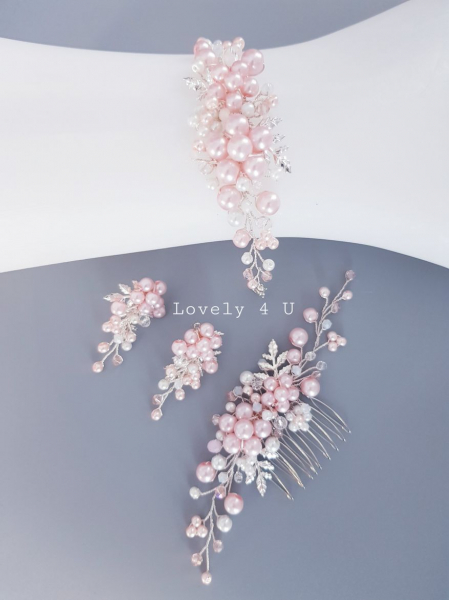 SET MIREASA, SET BIJUTERII MIREASA, SET ACCESORII MIREASA, SET ACCESORII NUNTA, SET BIJUTERII, SET BIJUTERII PERLE, SET BIJUTERII ROZ, ACCESORII LOVELY4U, BIJUTERII MIREASA,SET ARGINT, CERCEI ROZ, SET [9]