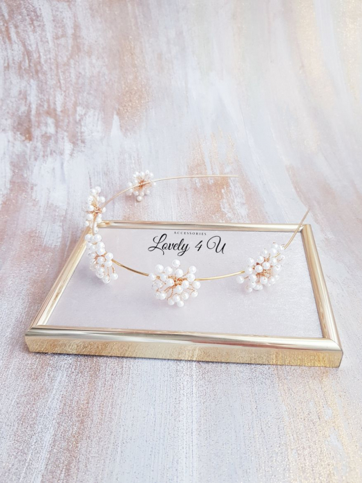 DIADEMA PAPADIE, ACCESORII PAR PAPADIE, BIJUTERII PAPADIE, AGRAFA DE PAR MIREASA, TIARA MIREASA, ACCESORII MINUMALISTE, CORONITA MIREASA, ACCESORII LOVELY 4 U, BIJUTERII NUNTA, CORDELUTA MIREASA,TIARA [7]