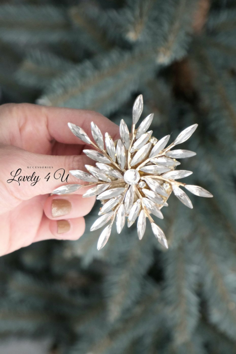 BROSA FULG DE NEA, BROSA FULG, BROSA PIETRICELE, BOSE DAMA, BROSA FEMEI, CADOU DEOSEBIT, CADOU SPECIAL, CADOU DE CRACIUN, CADOU UNICAT, BIJUTERII DE CRACIUN, ACCESORII LOVELY 4 U, PIETRICELE,AUR,FULG [9]