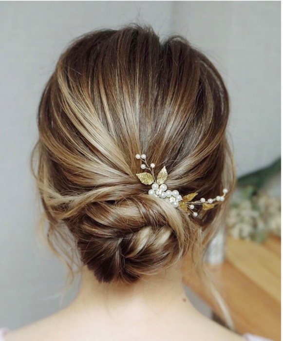TIMEA - SET AGRAFE CU PERLE ROZ [3]