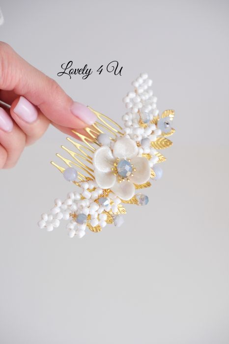 Accesorii Lovely 4 U, accesorii de par pentru mirese, bijuterii mireasa, Accesorii cu perle, ACCESORII MIREASA CU PERLE, ACCESORII MIREASA, DIADEMA MIREASA, TIARĂ MIREASĂ, CORONIȚĂ MIREASĂ, TIARA, ACCESORII MIREASA CU FRUNZE, BIJUTERII CU FRUNZE AURII, FRUNZE AURII, PERLE, FLORI, ACCESORII CU FLORI NUNTA,, BIJUTERII CU FLORI [7]