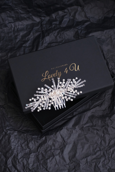 ACCESORII DE PAR MIRESE, DIADEMA CU PERLE, PIEPTAN VOAL MIREASA, BIJUTERII PAR , CORONITA, TIARA, DIADEME [12]