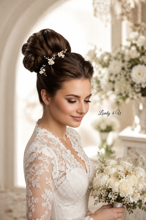 AGRAFE PAR MIREASA, AGRAFE CU FLORI MIREASA, PIN COC MIREASA, AGRAFE MIREASA, ACCESORII CU FLORI MIREASĂ, SET AGRAFE MIREASA, [8]