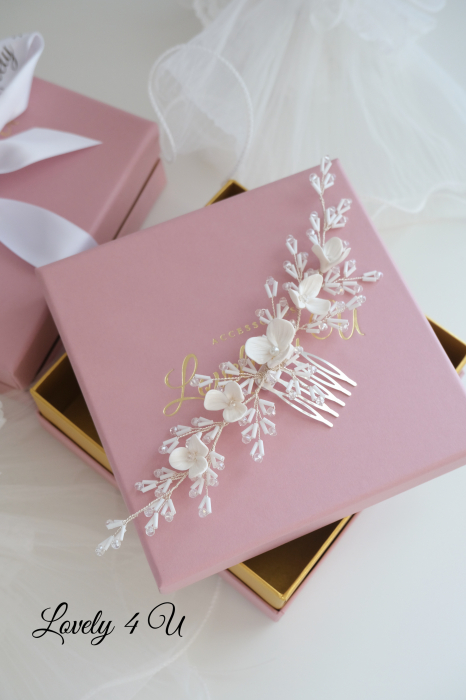 accesorii cu perle mireasă, bentiță mireasa, accesorii Lovely 4 U, bijuterii par mireasă, diadema par mireasa,Clama par, accesoriu lateral, accesoriu mireasa, accesoriu par, argintiu, auriu, bucuresti, cluj, diadema mireasa, flori, frunze, iasi, pieptene mireasa, [5]