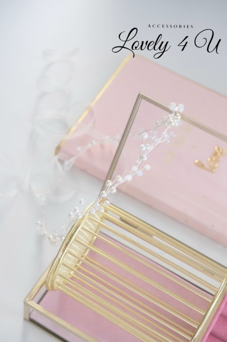 BENTITA MIREASA, DIADEMA FLEXIBILA MIREASA, ACCESORII PAR MIREASA, Accesorii LOVELY 4 U,  BENTITA  CU PERLE MIREASA, ACCESORII DE PAR MIREASA [15]
