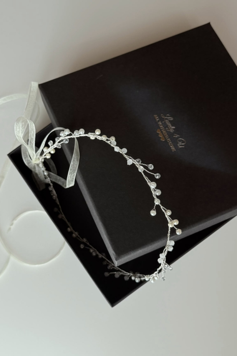 BENTITA MIREASA, DIADEMA FLEXIBILA MIREASA, ACCESORII PAR MIREASA, Accesorii LOVELY 4 U,  BENTITA  CU PERLE MIREASA, ACCESORII DE PAR MIREASA [29]