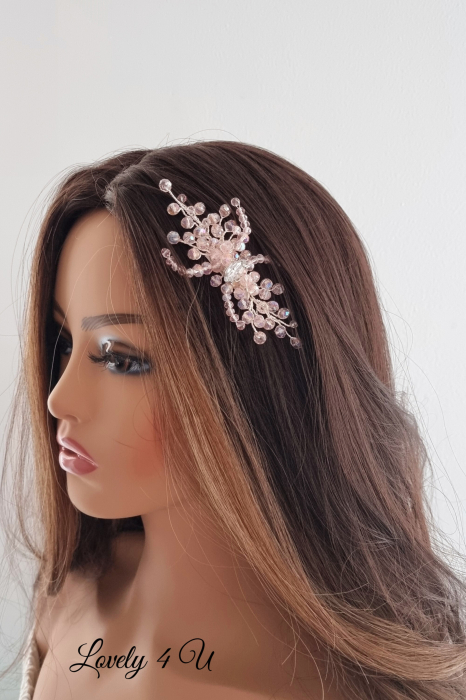 PIEPTAN MIREASA, DIADEMA MIREASA, ACCESORIU PAR MIREASA, ACCESORII DE PAR MIRESE, ACCESORII NUNTA, ACCESORII CU PERLE, DIADEMA CU PERLE, PIEPTAN VOAL MIREASA, BIJUTERII PAR MIREASA, CORONITA, TIARA [10]