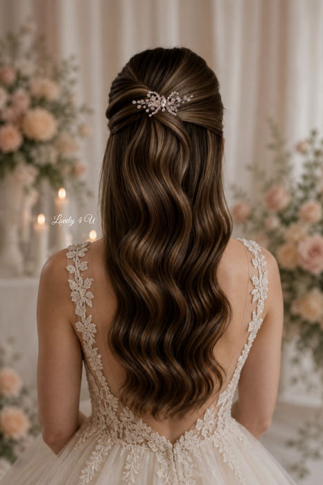 PIEPTAN MIREASA, DIADEMA MIREASA, ACCESORIU PAR MIREASA, ACCESORII DE PAR MIRESE, ACCESORII NUNTA, ACCESORII CU PERLE, DIADEMA CU PERLE, PIEPTAN VOAL MIREASA, BIJUTERII PAR MIREASA, CORONITA, TIARA [5]