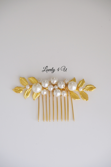 PIEPTAN MIREASA, DIADEMA MIREASA, ACCESORIU PAR MIREASA, ACCESORII DE PAR MIRESE, ACCESORII NUNTA, ACCESORII CU PERLE, DIADEMA CU PERLE, PIEPTAN VOAL MIREASA, BIJUTERII PAR MIREASA, CORONITA, TIARA [2]