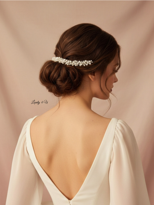 CCESORIU SCURT MIREASA, BENTITA MIREASA< CORONITA CU PERLE, BENTITA , DIADEMA MIREASA, AGRAFA MIREASA, TIARA, ACCESORII DE PAR MIREASA, ACCESORII LOVELY4 U, COLIER CU PERLE ALBE, BIJUTERII MIREASA, [7]