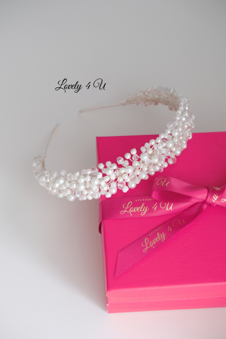 CORONITA MIREASA CU PERLE, ACCESORII DE PAR PENTRU MIRESE, CORONITA SI CERCEI MIREASA, SET DIADEMA SI CERCEI MIREASA , ACCESORII LOVELY 4 U, DIADEMA MIREASA cu perle, DIADEMA cu perle, BIJUTERII MIREASA cu perle, coronita cu pietricele, coronita mireasa cu perle, CORONITA MIREASA, ACCESORII VOAL MIREASA, Tiara CU perle MIREASĂ, TIARA MIREASA [23]