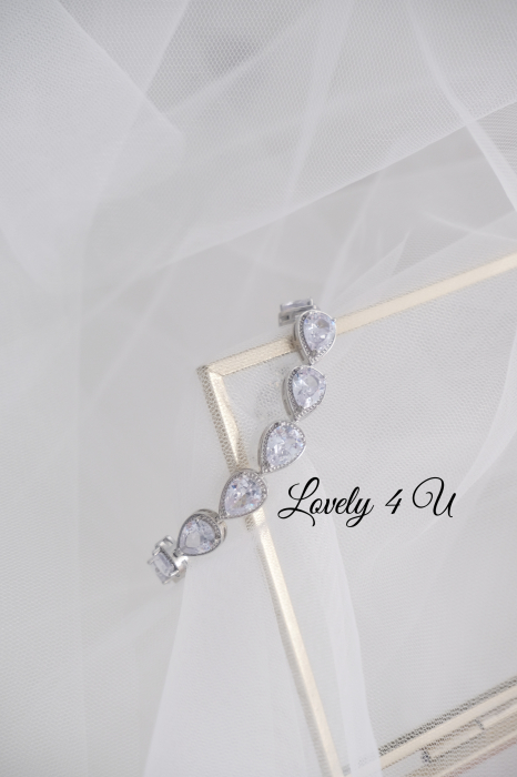 BIJUTERII MIREASA, ACCESORI MIREASA, ACCESORII NUNTA, BIJUTERI NUNTA, SET MIREASA , ZIRCONIU [12]