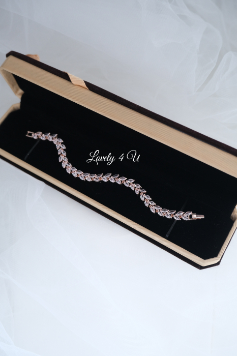 BRATARA ROSE GOLD, BRATARA ZIRCONIU CUBIC, BRATARA MIREASA, BRATARA MIRESE, BRATARA AUR ROSE GOLD, BIJUTERI ROSE GOLD, BIJUTERII MIREASA, ACCESORI MIREASA, ACCESORII NUNTA, BIJUTERI NUNTA, SET MIREASA [9]