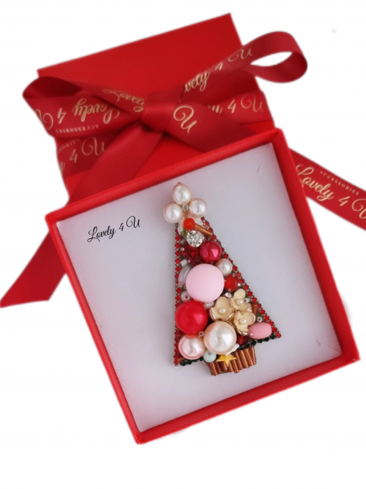 BROSA BRAD , ACCESORII LOVELY 4 U, BIJUTERII LOVELY 4 U, BIJUTERII ACCESORII POM DE CRĂCIUN, BROSE ELEGANTE, CADOU CRACIUN, BIJUTERII CRACIUN, BIJUTERII, BROSE, CADOU DE LUX, ACCESORII DE LUX, IDEI CADOU [3]