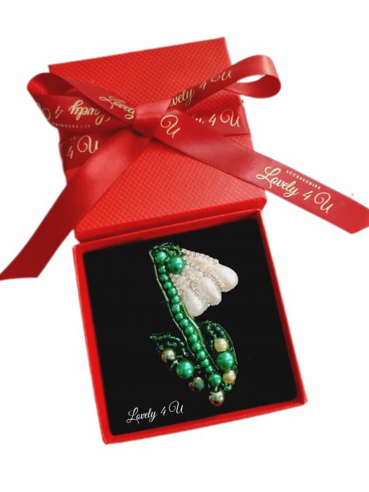 bijuterii ghiocel, bijuterii 2023, accesorii Lovely 4 U,brosa ghiocel, broșă ghiocel, brose ghiocel, broșe [2]