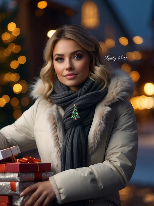 BROSA BRAD , ACCESORII LOVELY 4 U, BIJUTERII LOVELY 4 U, BIJUTERII ACCESORII POM DE CRĂCIUN, BROSE ELEGANTE, CADOU CRACIUN, BIJUTERII CRACIUN, BIJUTERII, BROSE, CADOU DE LUX, ACCESORII DE LUX, IDEI CADOU [6]