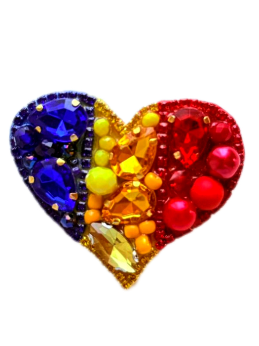 Broșă inimă tricoloră - Idei cadou 1 Decembrie, accesoriu tricolor, insigna steagul romaniei, bijuterii steagul romaniei, set accesorii tricolore steagul romaniei, cercei ,  Set broșă și colier - bijuterii tricolor steagul romaniei, ziua nationala a romaniei, 1 decembrie, cadou 1 decembrie, cadou pentru doamne 1 decembrie, idei cadouri ziua nationala a romananiei, accesorii lovely 4 u, 1 decembrie accesorii [1]