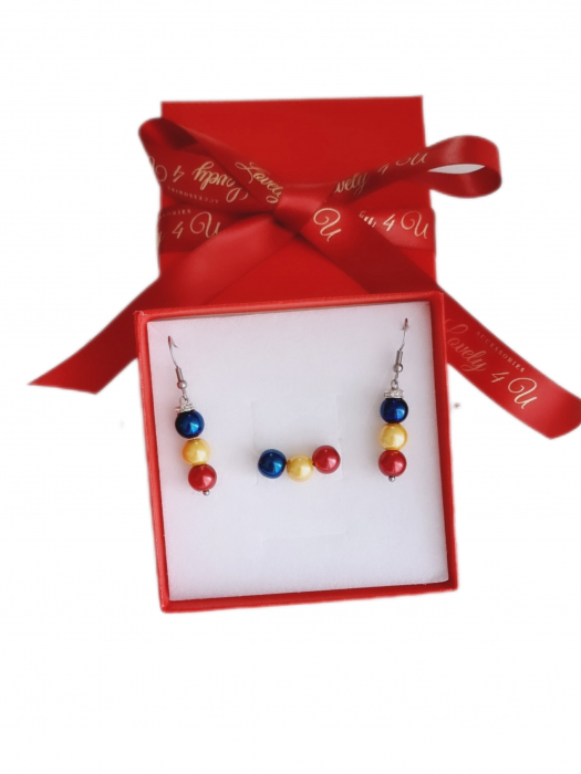 Broșă inimă tricoloră - Idei cadou 1 Decembrie, accesoriu tricolor, insigna steagul romaniei, bijuterii steagul romaniei, set accesorii tricolore steagul romaniei, cercei ,  Set broșă și colier - bijuterii tricolor steagul romaniei, ziua nationala a romaniei, 1 decembrie, cadou 1 decembrie, cadou pentru doamne 1 decembrie, idei cadouri ziua nationala a romananiei, accesorii lovely 4 u, 1 decembrie accesorii [4]