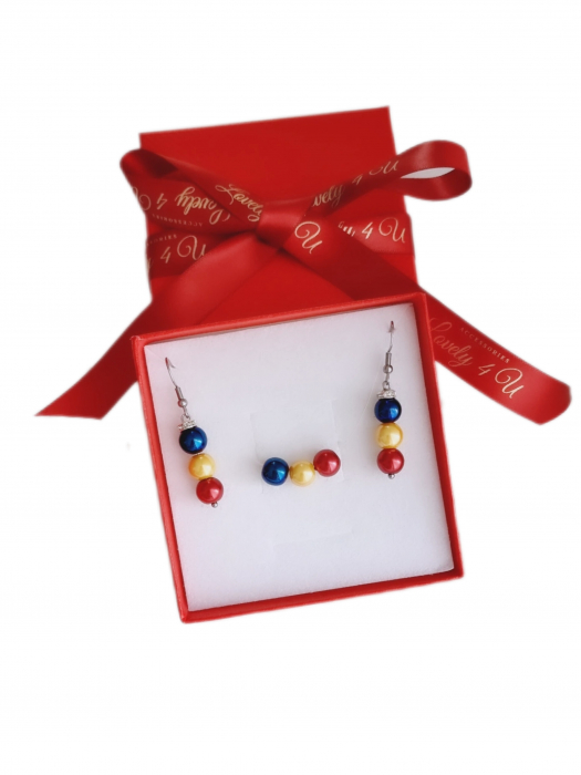 Broșă inimă tricoloră - Idei cadou 1 Decembrie, accesoriu tricolor, insigna steagul romaniei, bijuterii steagul romaniei, set accesorii tricolore steagul romaniei, cercei ,  Set broșă și colier - bijuterii tricolor steagul romaniei, ziua nationala a romaniei, 1 decembrie, cadou 1 decembrie, cadou pentru doamne 1 decembrie, idei cadouri ziua nationala a romananiei, accesorii lovely 4 u, 1 decembrie accesorii [3]