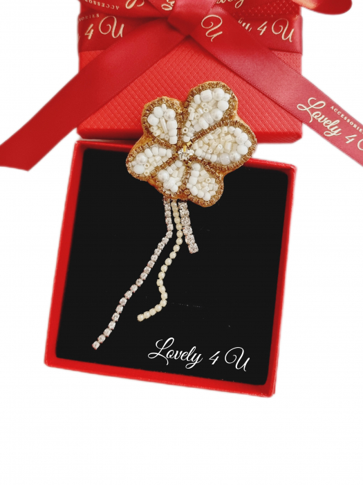 Broșă margarete, brosa floare Margareta, Flori margarete, bijuterii margarete, Accesorii Lovely 4 U, [2]