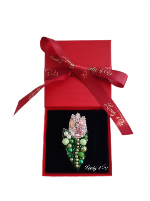 Broșă mărțișor, Martisor, Martisor pentru doamne, mertisorul perfect, cadou de martisor, cadou invatatoare, accesorii lovely 4 u,  BROSA LALEA,  ACCESORII LALEA, LALELE ROZ, ACCESORII LOVELY 4 U, BIJUTERII 2024, CADOU 8 MARTIE, CADOU ZIUA FEMEI, ACCESORII REALIZATE MANUAL, BROSE ELEGANTE, BIJUTERII 2024, LOVELY [5]