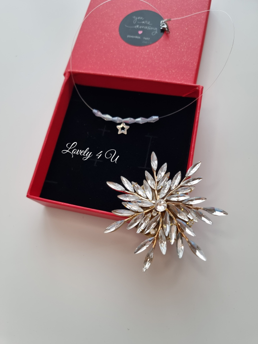 BROSA FULG DE NEA, BROSA FULG, BROSA PIETRICELE, BOSE DAMA, BROSA FEMEI, CADOU DEOSEBIT, CADOU SPECIAL, CADOU DE CRACIUN, CADOU UNICAT, BIJUTERII DE CRACIUN, ACCESORII LOVELY 4 U, PIETRICELE,AUR,FULG [3]