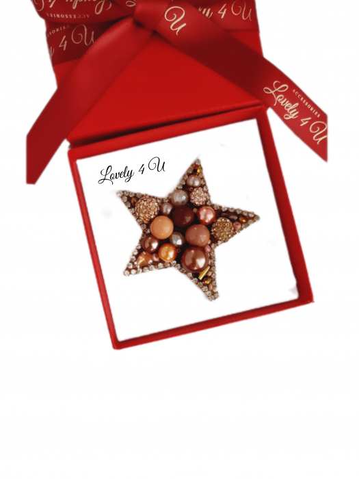 accesorii lovely 4 u, cadou timisoara, brosa stea de iarna cu perle,  stea cu perle, accesorii stea cu perle, steluta de craciun, brosa mare, brose colorate, brose craciun, brose cu pietre naturale, brose handmade, brose handmade colorate de craciun, brose pietre semipretioase, cadouri copii craciun, cadouri craciun, cadouri de craciun, cadouri de craciun pentru copii, cadouri de craciun pentru fete, brosa steluta , brosa alba [5]