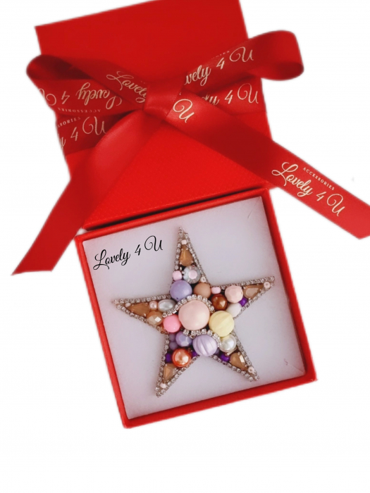 accesorii lovely 4 u, cadou timisoara, brosa stea de iarna cu perle,  stea cu perle, accesorii stea cu perle, steluta de craciun, brosa mare, brose colorate, brose craciun, brose cu pietre naturale, brose handmade, brose handmade colorate de craciun, brose pietre semipretioase, cadouri copii craciun, cadouri craciun, cadouri de craciun, cadouri de craciun pentru copii, cadouri de craciun pentru fete, brosa steluta , brosa alba [3]