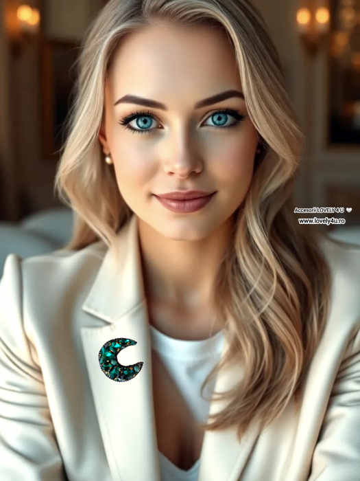 accesorii handmade, bijuterii România, broșă lucrată manual, cadou premium, broșă lună cu cristale, cadou pentru femei, bijuterii elegante, cadou simbolic, broșă versatilă, broșă cu energie pozitivă, broșă talisman, broșă specială, bijuterii cu mesaj motivațional, broșă statement cu pietre, broșă cu design exclusivist, bijuterii inspirate din natură, broșă Lovely 4 U. [2]