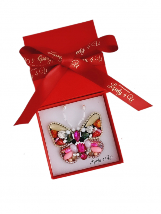 CADOU MARTISOR, CADOU 8 MARTIE, CADOU SPECIAL MAMA, BROSA FLUTURAS, BROSA CUSUTA MANUAL, BROSE HANDEMADE, FLUTURE CU PERLE, ACCESORII FLUTURAS, ACCESORII LOVELY 4 U, BIJUTERII FLUTURAS, BIJUTERII 2024 [5]