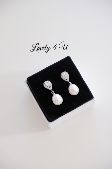 Bijuterii, bijuterii perle mireasa, cercei cu perle pentru mireasa, cercei lungi perle, cercei perle, cercei perle mireasa, CERCEI MIREASA, CERCEI AUR, ACCESORII LOVELY 4U, BIJUTERII MIREASA,  cercei perle naturale, cercei zirconiu, cercei perle freshwater, cercei finuti mireasa, cereci mici mireasa [3]