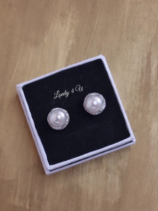 CERCEI CRISTALE ZIRCONIU ALB, cercei mici mireasa, cerccei argint, cercei aur alb, cercei rotunzi 6mm, cercei mireasa cu pietricele, set bijuterii mireasa, accesorii lovely 4u , bijuterii argint mireasa [10]