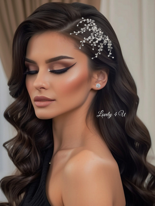 CERCEI CRISTALE ZIRCONIU ALB, cercei mici mireasa, cerccei argint, cercei aur alb, cercei rotunzi 6mm, cercei mireasa cu pietricele, set bijuterii mireasa, accesorii lovely 4u , bijuterii argint mireasa [7]