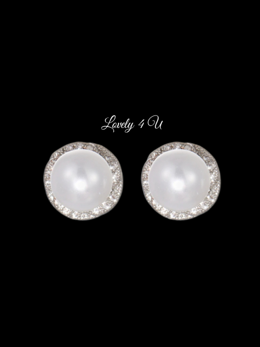 CERCEI CRISTALE ZIRCONIU ALB, cercei mici mireasa, cerccei argint, cercei aur alb, cercei rotunzi 6mm, cercei mireasa cu pietricele, set bijuterii mireasa, accesorii lovely 4u , bijuterii argint mireasa [6]
