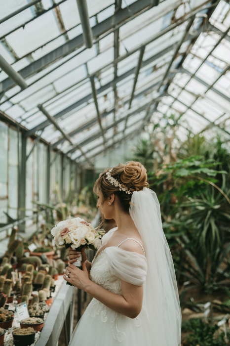 Diadema cu flori, Flori cireș, flori mireasă, Frunze aurii, Diadema mireasa cu perle, Diadema aurie, accesorii de par mireasa, bijuterii păr, accesorii, pieptan voal mireasa, accesorii voal mireasa [13]