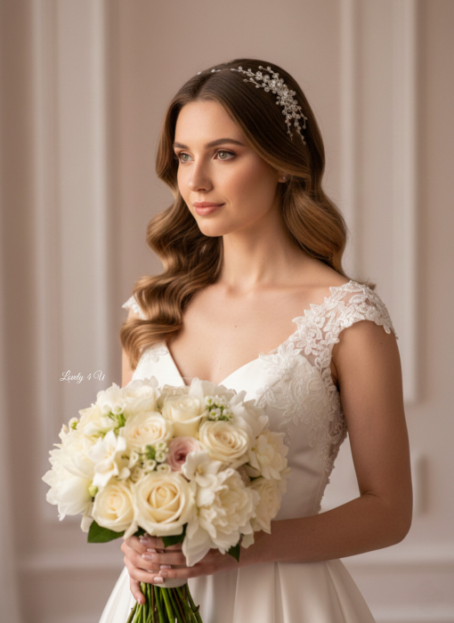 Coroniță dublă EMELY cu cristale fine transparente – accesoriu bridal handmade LOVELY 4 U [3]