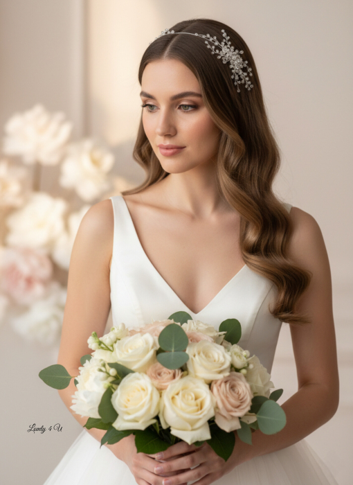 Coroniță dublă EMELY cu cristale fine transparente – accesoriu bridal handmade LOVELY 4 U [2]