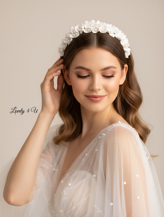coroniță mireasă, coroniță mireasă handmade, coroniță mireasă flori, coroniță mireasă perle, coroniță placată cu argint, diademă mireasă handmade, accesoriu păr mireasă, coroniță romantică nuntă, coroniță flori albe, coroniță mireasă cu cristale, coroniță unicat mireasă, bijuterii handmade mireasă, accesoriu păr cu perle și cristale, coroniță elegantă nuntă, Lovely 4 U coroniță, [6]