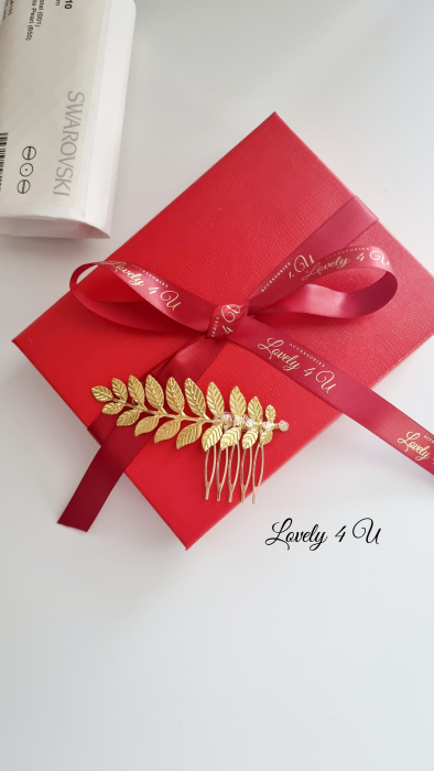 ACCESORII LOVELY 4 U, AGRAFE PAR MIREASA, AGRAFE CU Frunze MIREASA, frunze aurii COC MIREASA, AGRAFE MIREASA frunze aurii, ACCESORII CU Frunze MIREASĂ, SET AGRAFE MIREASA, ACCESORII DE PĂR MIREASĂ, BIJUTERII MIREASA [9]