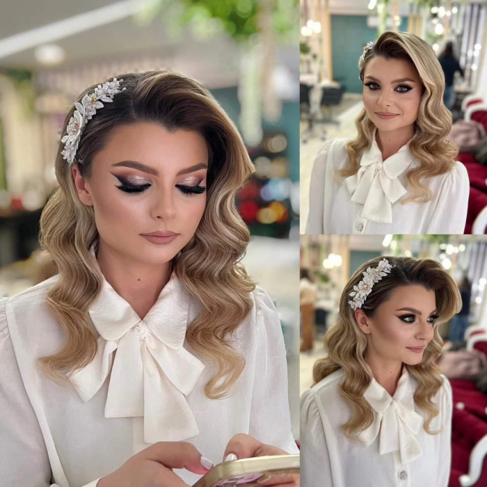 DIADEMA MIREASA, DIADEME CU FLORI MIREASA, ACCESORIU BOEM, diadema cu frunze [10]