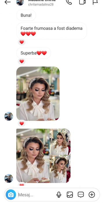 DIADEMA MIREASA, DIADEME CU FLORI MIREASA, ACCESORIU BOEM, diadema cu frunze [11]