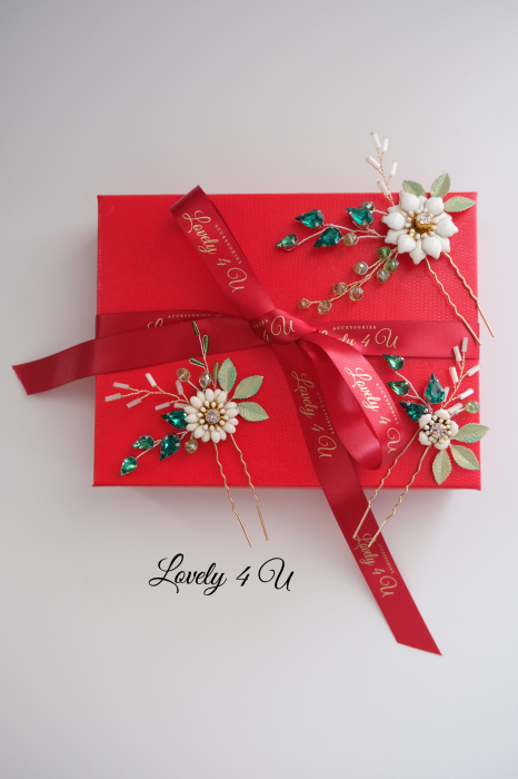 AGRAFE VERZI, accesorii par de lux, accesorii par elegante, accesorii par mireasa, accesorii perle naturale, agrafe aurii, agrafe coc, agrafe mireasa,bijuterii mireasa, bijuterii par, bijuterii [6]