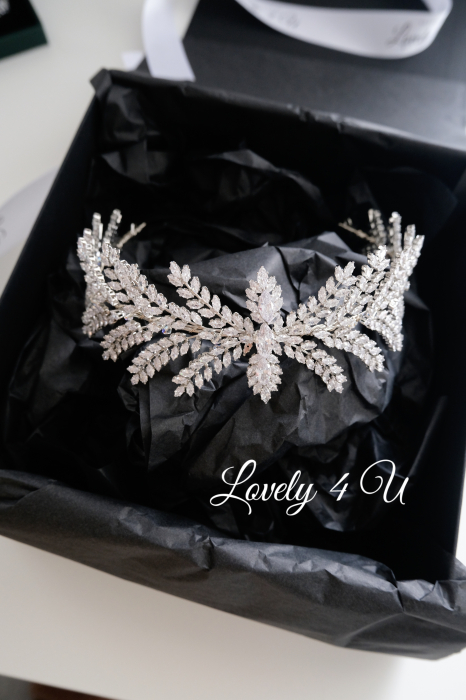 Diadema mireasa de lux, Coronita Swarovski, Accesorii de lux mireasa, Accesorii LOVELY 4 U, Bijuterii, Accesorii de par, Accesorii mireasa, Colectii Premium, diadema-mireasa, Diademe Premium Bridal,diadema extravaganta, diadema luxury, diadema zirconiu cubic [6]