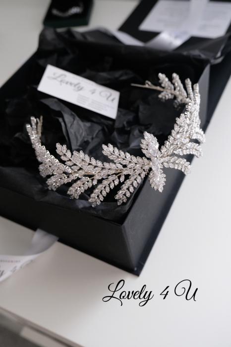 Diadema mireasa de lux, Coronita Swarovski, Accesorii de lux mireasa, Accesorii LOVELY 4 U, Bijuterii, Accesorii de par, Accesorii mireasa, Colectii Premium, diadema-mireasa, Diademe Premium Bridal,diadema extravaganta, diadema luxury, diadema zirconiu cubic [9]