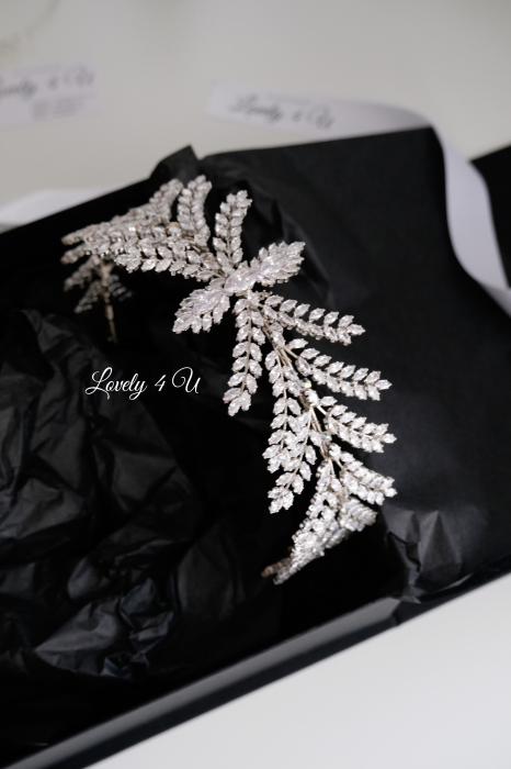 Diadema mireasa de lux, Coronita Swarovski, Accesorii de lux mireasa, Accesorii LOVELY 4 U, Bijuterii, Accesorii de par, Accesorii mireasa, Colectii Premium, diadema-mireasa, Diademe Premium Bridal,diadema extravaganta, diadema luxury, diadema zirconiu cubic [2]