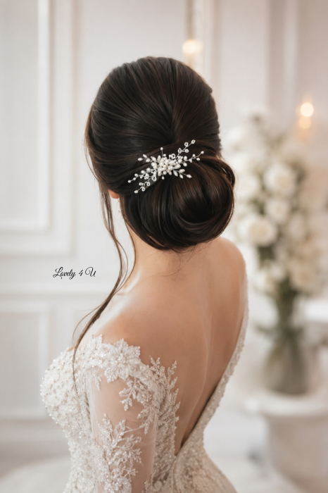 PIEPTAN MIREASA, DIADEMA MIREASA, ACCESORIU PAR MIREASA, ACCESORII DE PAR MIRESE, ACCESORII NUNTA, ACCESORII CU PERLE, DIADEMA CU PERLE, PIEPTAN VOAL MIREASA, BIJUTERII PAR MIREASA, CORONITA, TIARA [10]