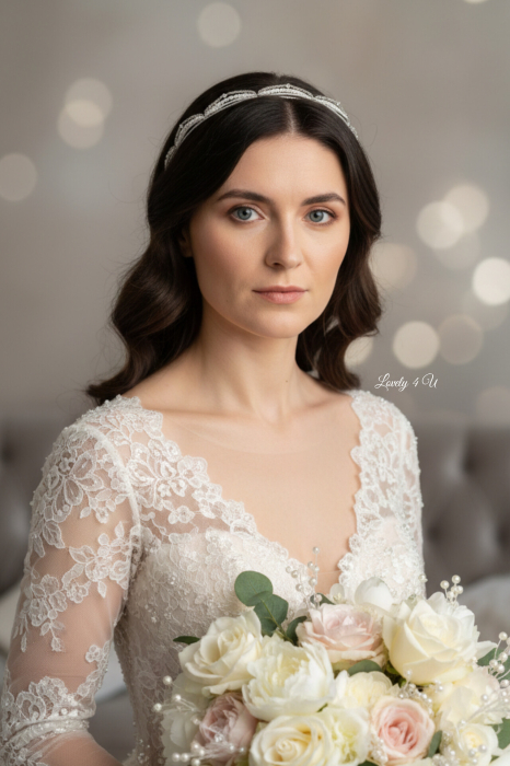 Coroniță minimalista, tiara mireasa, coroniță mireasa, Diadema SANTORINI – Accesoriu Handmade Elegant pentru Mirese, Coronița SANTORINI – Design Minimalist cu Cristale Swarovski, Accesoriu Mireasă SANTORINI – Perle și Pietricele Strălucitoare, Diadema SANTORINI – Coroniță Handmade Placată cu Argint, SANTORINI – Diademă Delicată și Sofisticată pentru Coafuri Mireasă, Accesoriu de Păr SANTORINI – Eleganță și Rafinament pentru Nunta Ta, Diadema SANTORINI – Strălucire Subtilă și Stil Romantic pentru Mirese,diadema mireasa, coroană mireasa, accesorii cu perle mireasă, bentiță mireasa, accesorii Lovely 4 U, bijuterii par mireasă, diadema par mireasa [3]