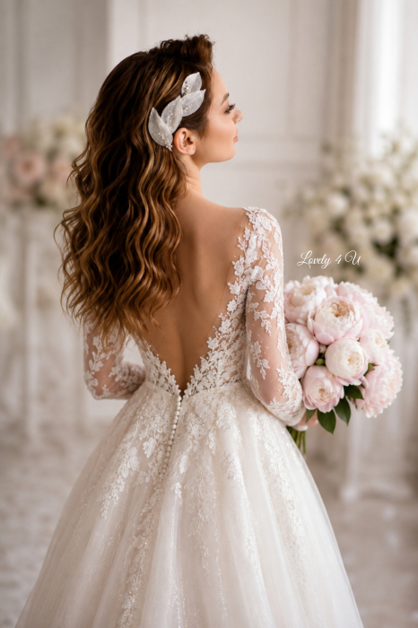 Diadema Mireasă Swarovski ALEXIA – Accesoriu Boem cu Cristale și Frunzulițe Argintate,PIEPTAM MIREASA, ACCESORIU BOEM MIREASA,  ACCESORII LOVELY 4 U, PIEPTAN VOAL MIREASA, PIEPTAN CU CRISTALE SWAROVSKI,  DIADEMA CU SWAROVSKI,  DIADEMA MIREASA, [4]